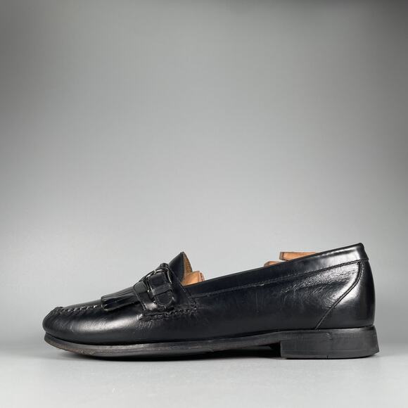 G.H. Bass Men\'s Size 8 Black Leather Casual Slip On Kilt Dress Shoes Casual GUC main image 9